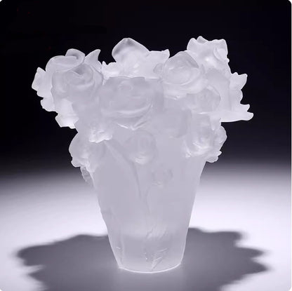 Light-luxury Rose Vase For Living Roomsartistic Floral Arrangement Decor