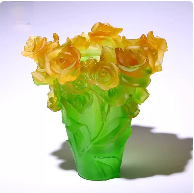 Light-luxury Rose Vase For Living Roomsartistic Floral Arrangement Decor